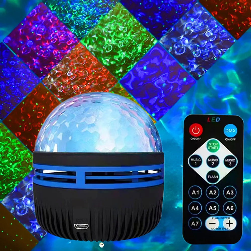 Star Galaxy Projector Lamp – USB, Remote Control & Auto Rotating Moon Light
